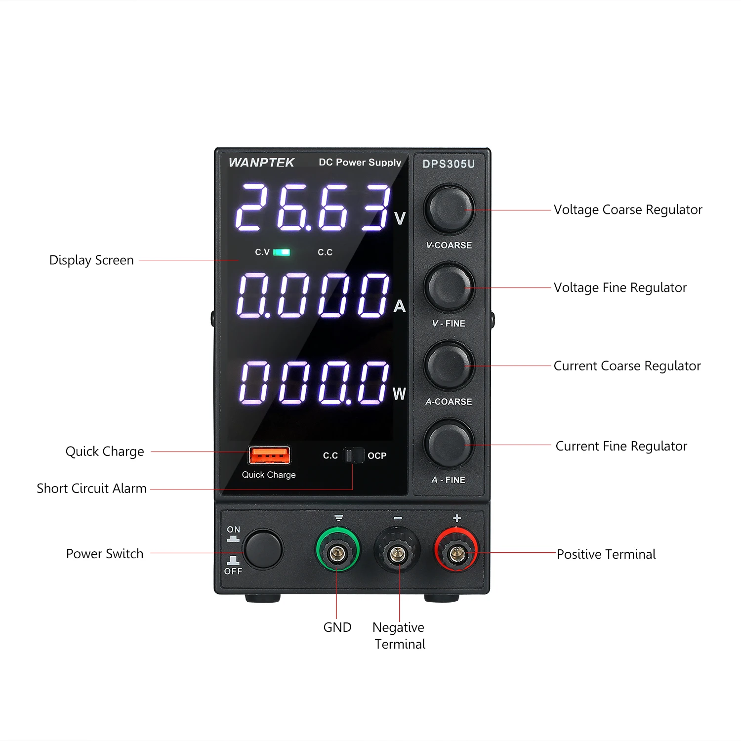 WANPTEK DPS305U для детей на возраст от 0 до 30V 5A 150W импульсный источник постоянного тока
