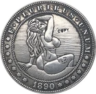 Медная копия Hobo Nickel, американский Морган, 1890-CC, тип 130