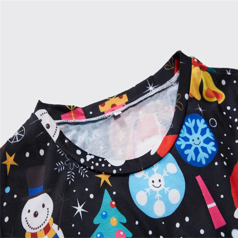 Платье для мамы и дочки семейная одежда наряды ребенка на Рождество девочек с