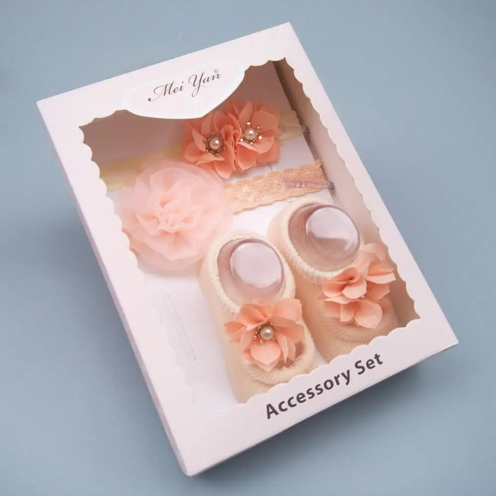 1 компл. Милая повязка на голову для новорожденных девочек + нескользящая Мягкая