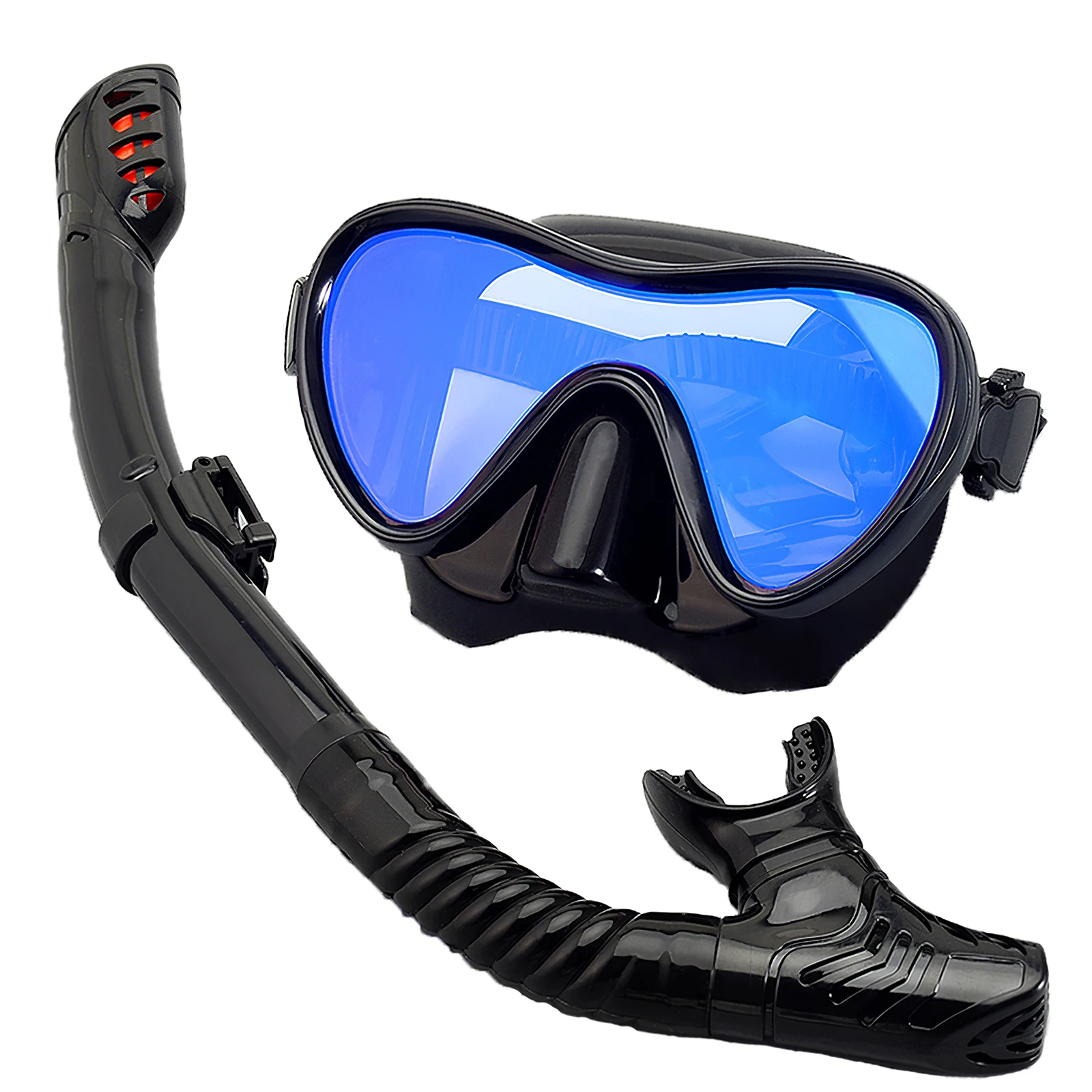 

Маска для подводного плавания, силиконовая маска для плавания под водой и дыхательные трубки, профессиональное противотуманное оборудован...