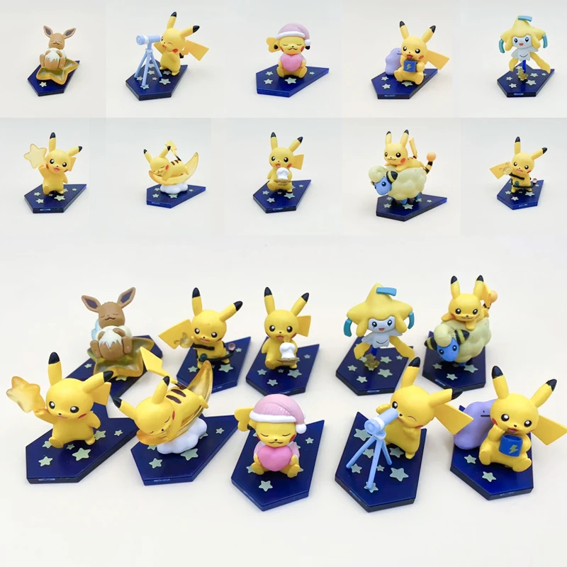 

Фигурки героев аниме, Покемон, Ditto Jirachi, Пикачу, Eevee, кукла-овечка, экшн-фигурки, Коллекционные детские рождественские подарки, детские игрушк...