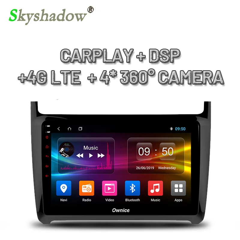 DSP 4G LTE панорамная камера Android 9 0 64G Автомобильный dvd-плеер GPS карта RDS радио Bluetooth WIFI