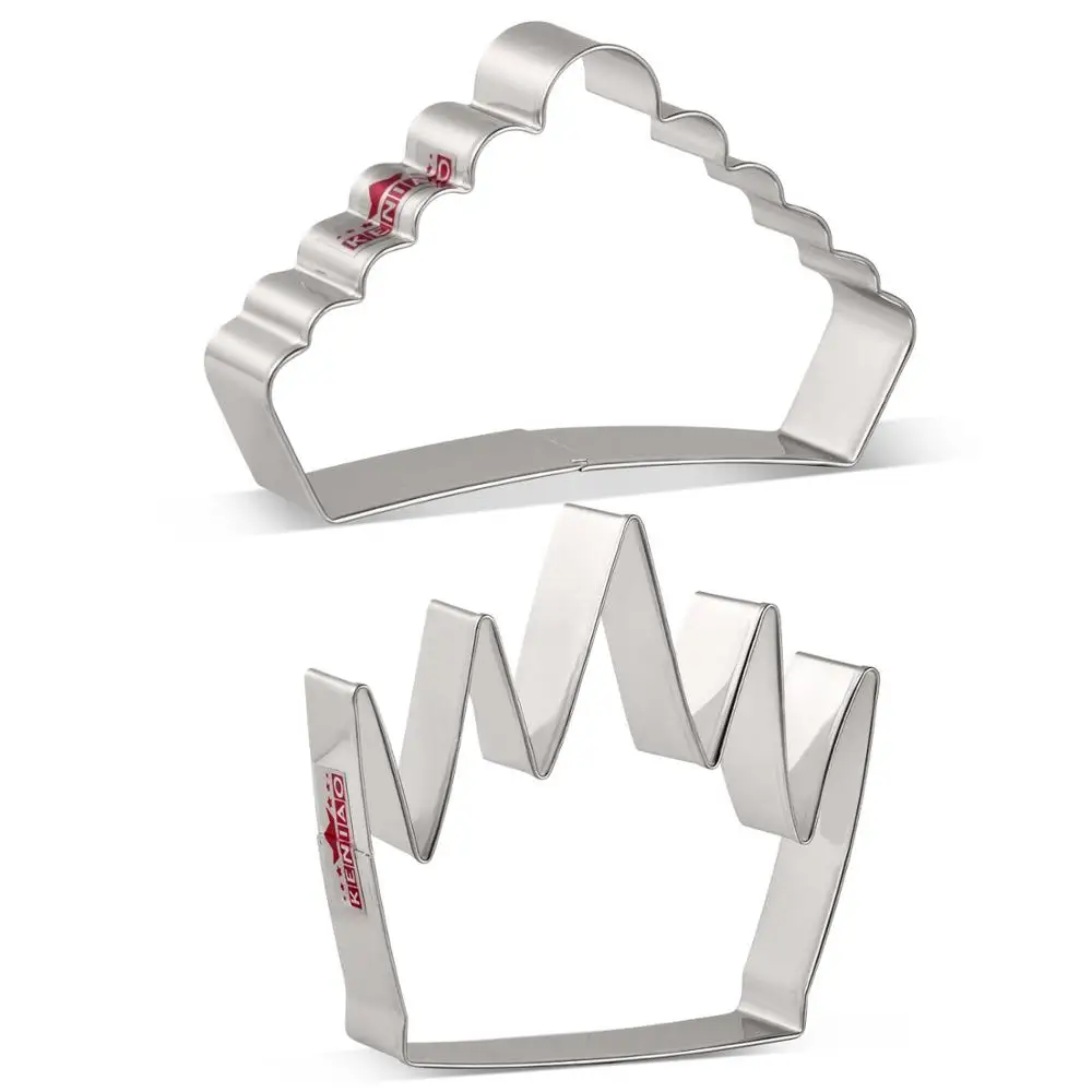 

KENIAO Crown Cookie Cutter - King's and Princess's Crown Biscuit Fondant Cutters - Stainless Steel