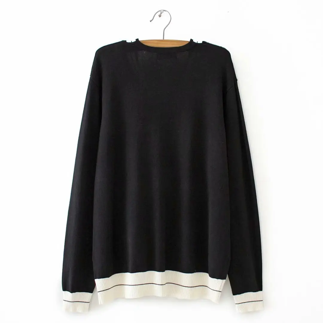 Plus Size Casual Essential Sweaters Women 2019 Autumn Winter Fashion Loose Long Sleeve Knitting Pullovers E2-9508 | Женская одежда