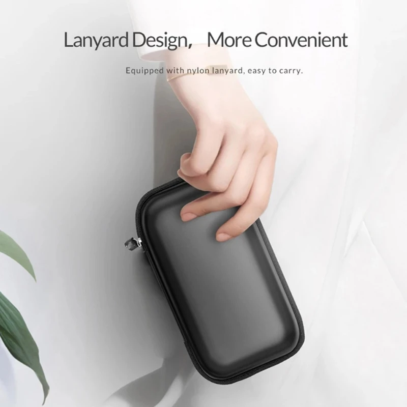 

Power Bank Earphones Date Cable Case Bag EVA Portable Chager USB Storage Box with Zipper Carrying Battery External
