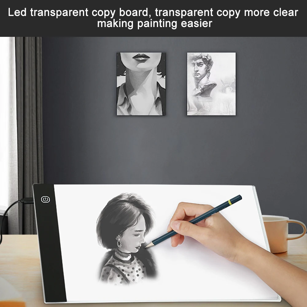 A4 Led копия стола светящаяся доска эскиз отражение Затемнения Кронштейн живопись
