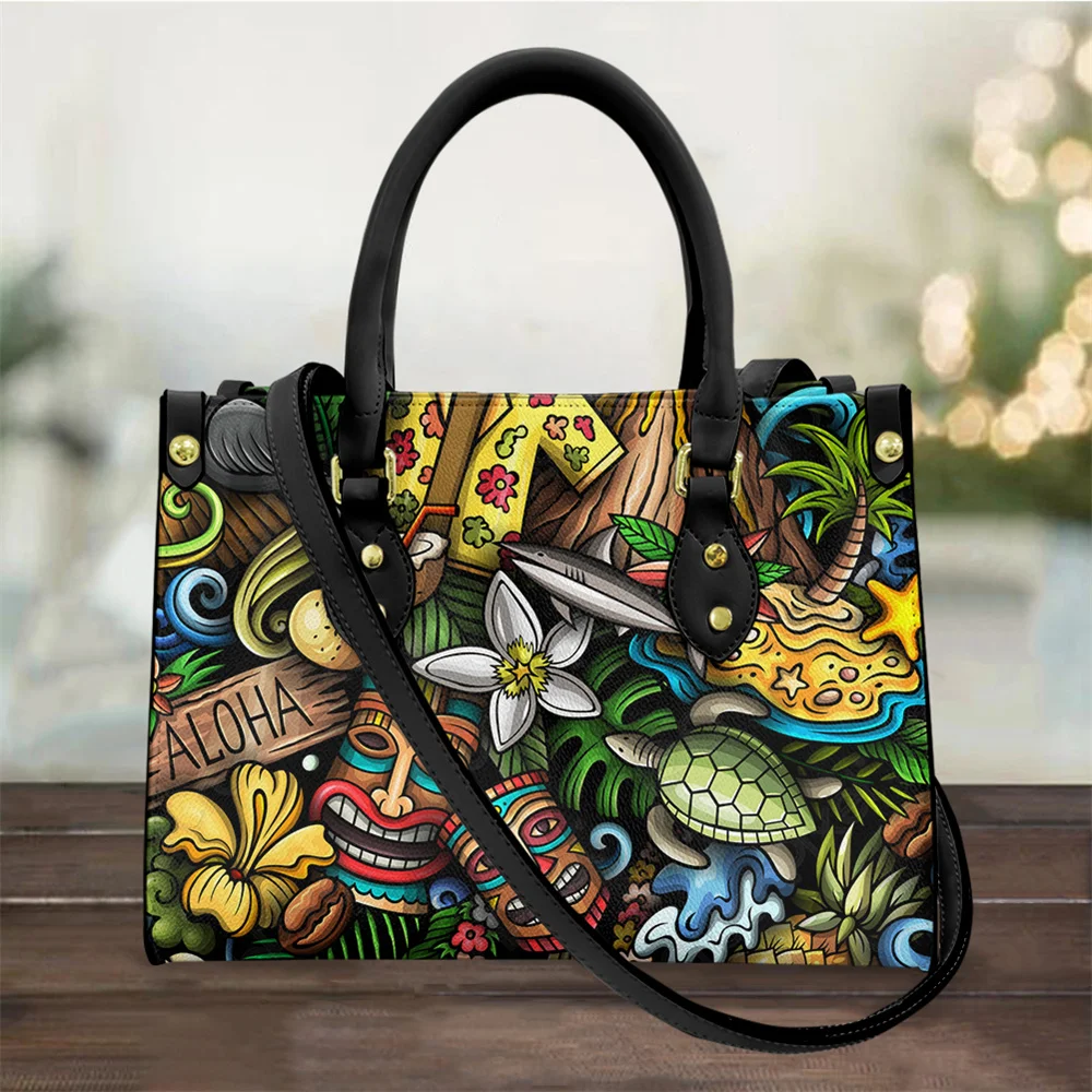 

Гавайский барабан Aloha Tiki, брендовые дизайнерские роскошные кожаные кошельки и сумочки для женщин, высококачественные сумки Telfar, Повседневн...