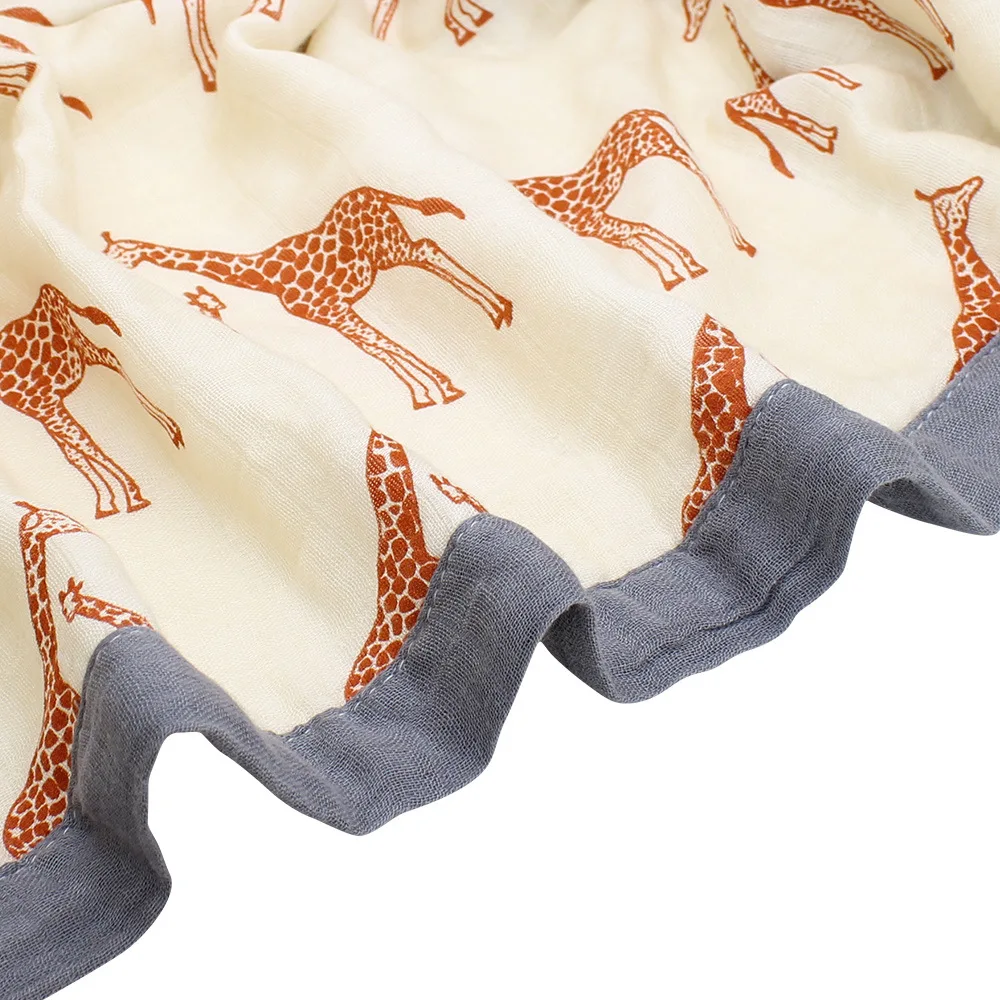 Муслиновое одеяло четыре слоя детское из бамбука супермягкое спальное для