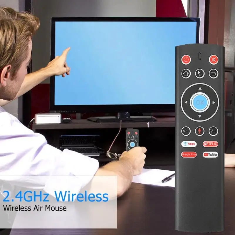T1 и Voice 2 4G пульт дистанционного управления помощник Air Mouse Gyro Sensing для Android TV HTPC IP