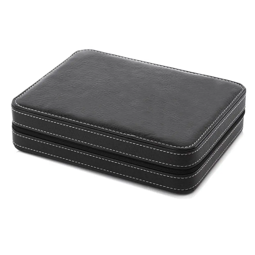 

8 Grids Portable Watch Box Organizer Faux Leather Zipper Watch Display Box Wrist Watch Storage Box Case Watch Organizer Box