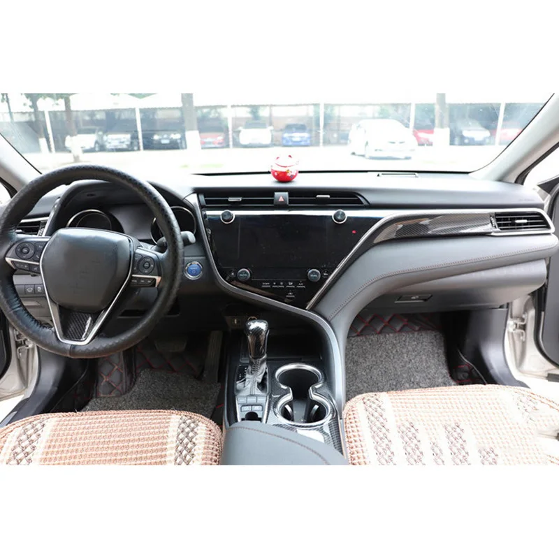 

Автомобильный интерьер для Toyota Camry 2018 2019 2020 переключатель передач головка ручка наклейки на вентиляционное отверстие отделка стеклянный переключатель декоративная крышка