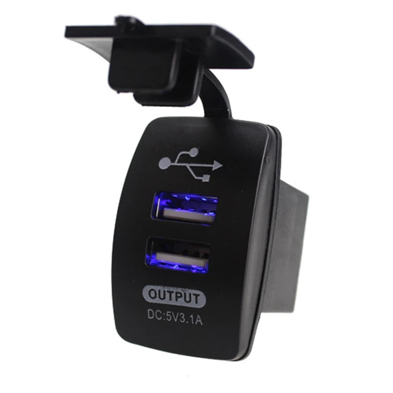 BK Универсальный двойной порт 2 USB 12V в автомобиль Зажигалка на электропитании зарядное устройство адаптер автомобильный интерьер Аксессуары модификация автомобиля - Название цвета: BK
