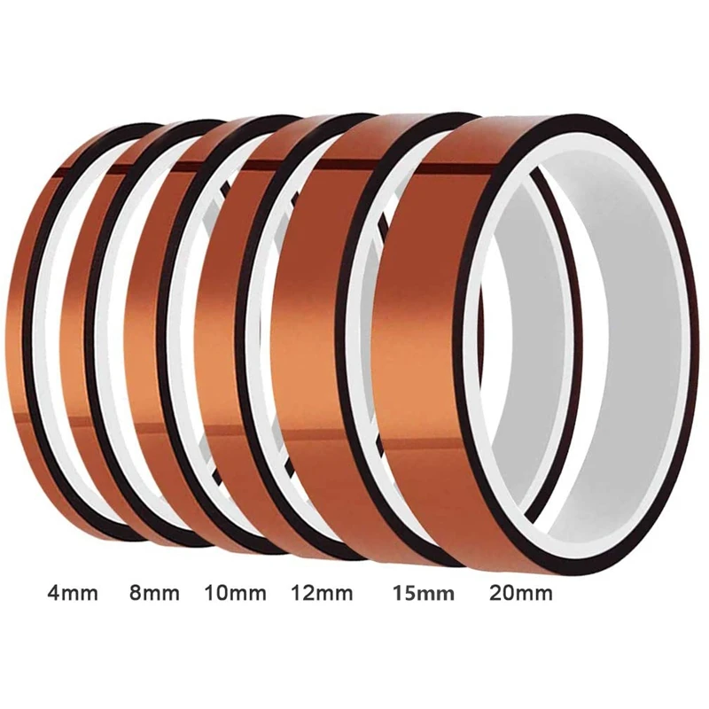 3 High Temp Tapes Film Adhesive Tape Worked Well for Masking Soldering Powder Coating Printing PCB Board Packing 6Pcs | Обустройство