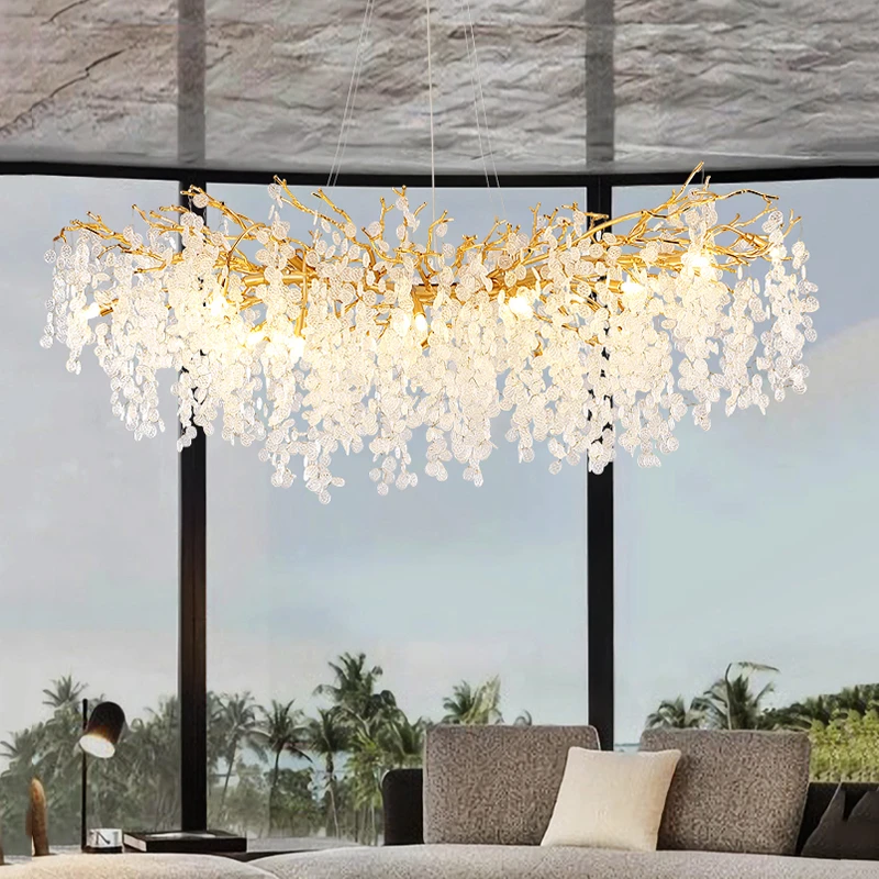 Modern Crystal Luxury LED Chandelier Lighting Home Decoration LOFT Villa Lustre Living Room Hotel Hall Art Indoor Decor Lighting