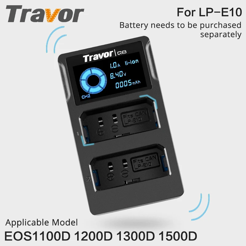 Зарядное устройство Travor lithium battrey Smart Двухканальное зарядное для цифровой камеры