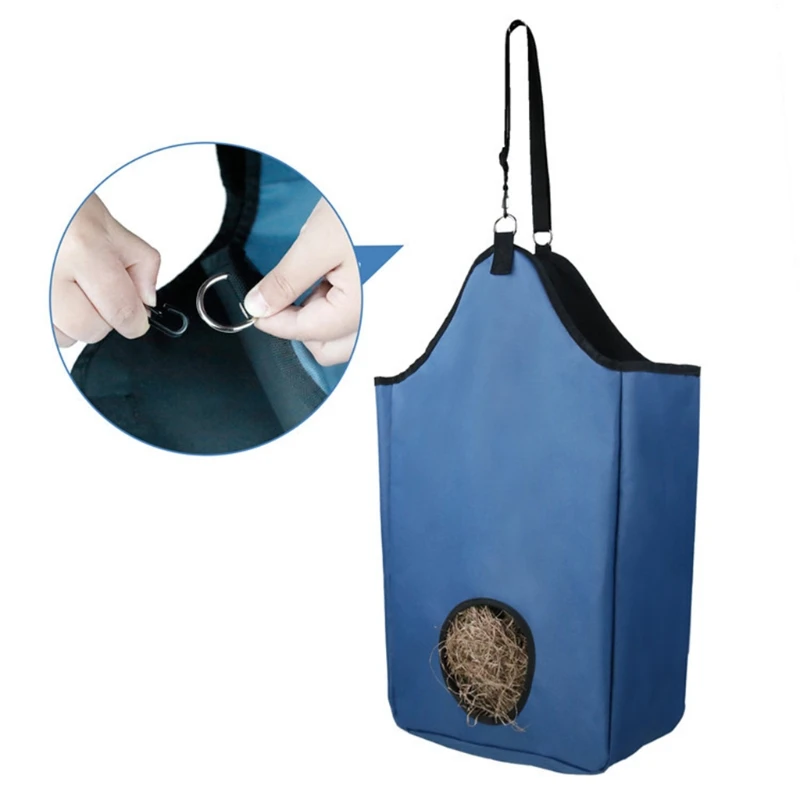 

Horse Feeding Hay Bag Oxford Cloth Cow Cattle Pony Feeder Adjustable Storage Pouch