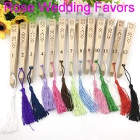 80pcs personalized chinese sandal wood folding fan with tassel custom printing text wedding party decoration favor free shipping