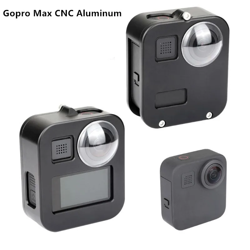 Чехол для корпуса, чехол для GoPro Max CNC из алюминиевого сплава, защитная клетка с крышкой для объектива для GoPro Max