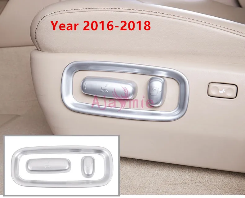 Seat Adjust cover Хромированный автомобильный Стайлинг 2008- дверная ручка Чаша-держатель AC выход вентиляционная крышка панель Накладка для Toyota LC Land Cruiser 200 аксессуары - Цвет: Seat Adjust cover