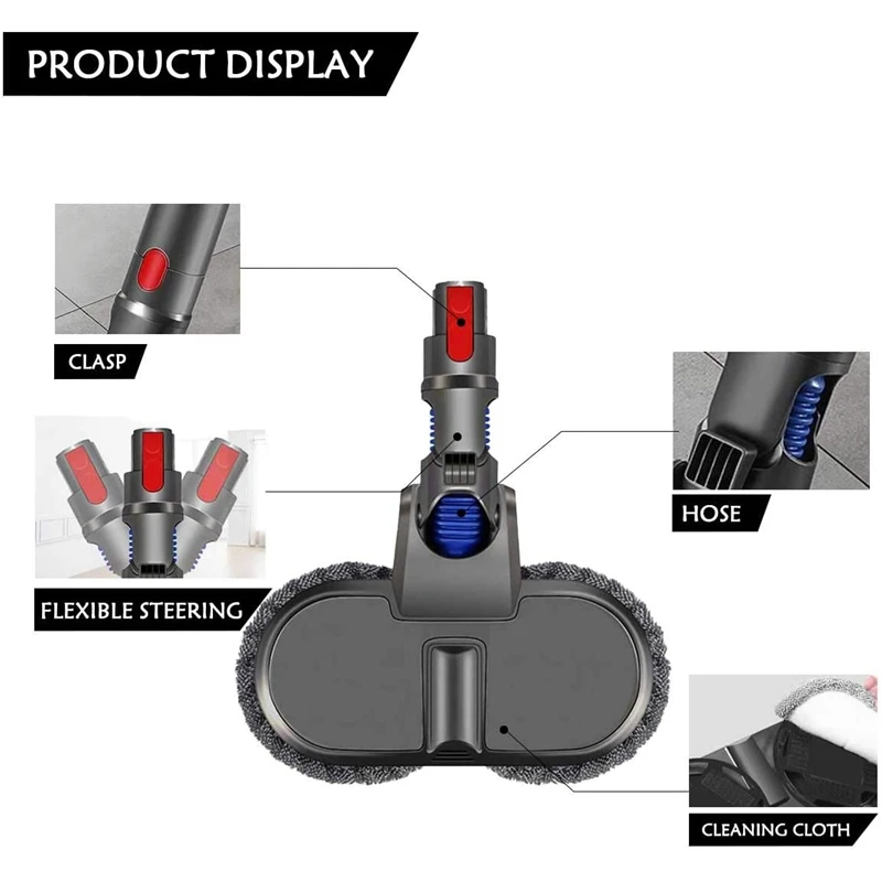 Насадка для электрической швабры пылесоса Dyson V7 V8 V10 V11 щетка влажной и сухой