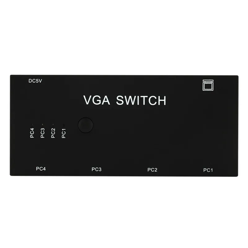4 порта VGA коммутатор сплиттер в 1 выход видео переключатель адаптер конвертер