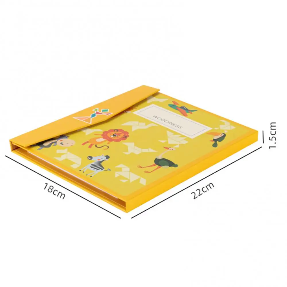 

Funny Magnetic Geometric Shape Tangram Puzzles Building Blocks Training Game Colorful Baby Early Educational Toy for Children