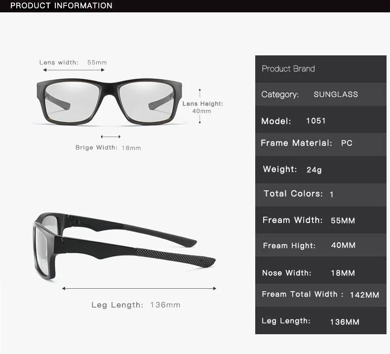 Поляризационные фотохромные солнцезащитные очки мужские очки-хамелеоны для