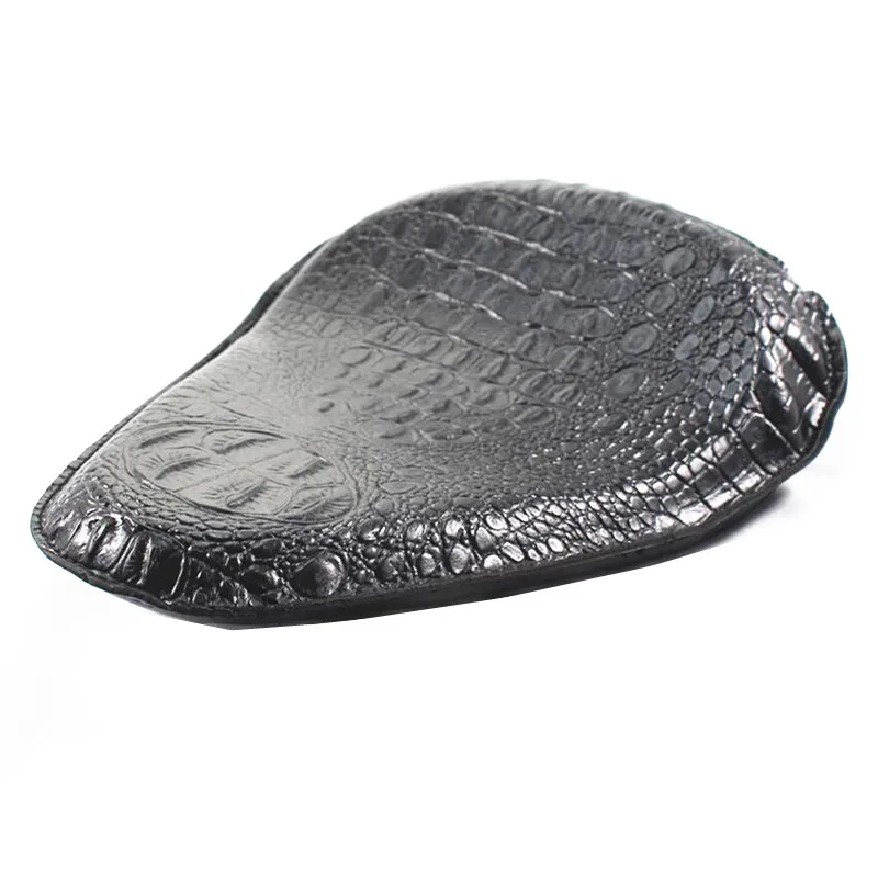 

Alligator Motorcycle Black Leather Vintage Solo Driver Seat For Harley Dyan Electra Glide Fatboy FLSTF Chopper Bobber