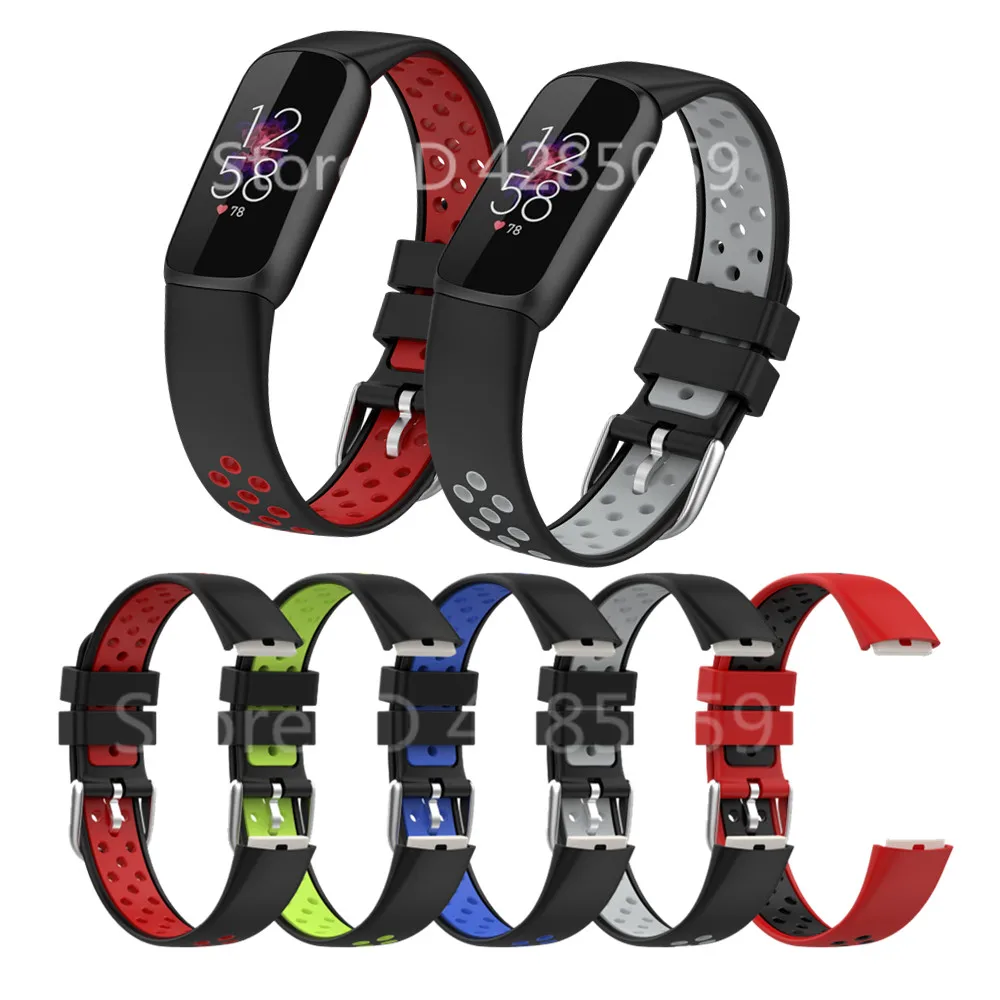 

Smart Watch Strap For Fitbit Luxe Special Edition Two-color Sport Breathable Bracelet Strap Replacement Wrist Band Accessories