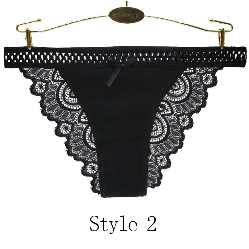 Style 2 1 шт., сексуальные кружевные трусики, модное розовое сексуальное женское нижнее белье с низкой талией, мягкое удобное хлопковое нижнее белье, милые женские трусы - Цвет: Style 2