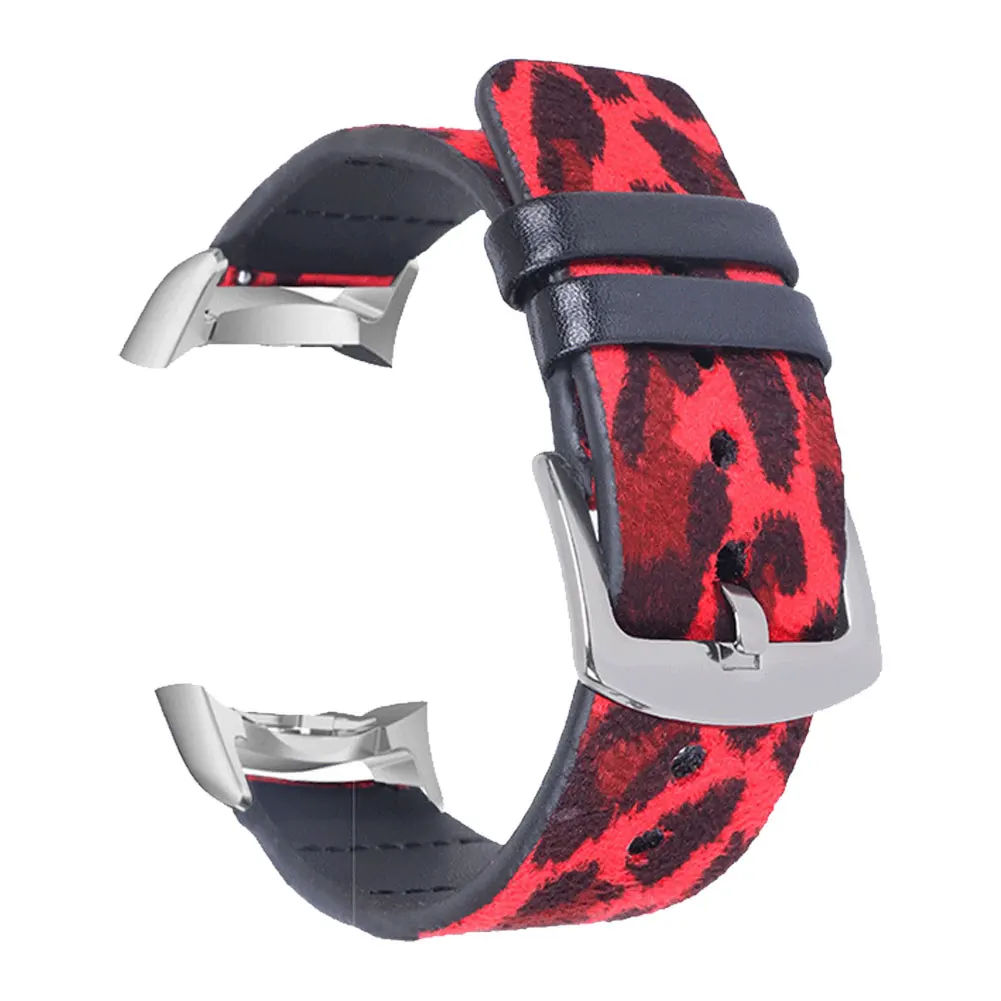 

Watch Band For Samsung Gear Fit2 R360 Belt Leopard Printed Genuine Leather Watchband For Samsung Gear Fit2 Pro R365 Strap Belt