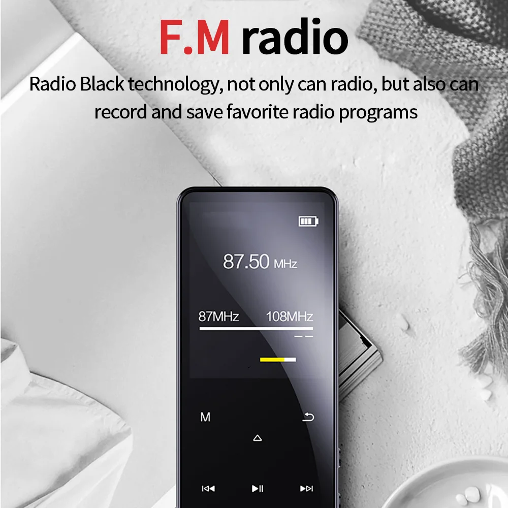 Bluetooth 5 0 Lossless MP4 плеер Регистраторы музыкальный 2020 16GB Hi Fi Портативный аудио Walkman с FM