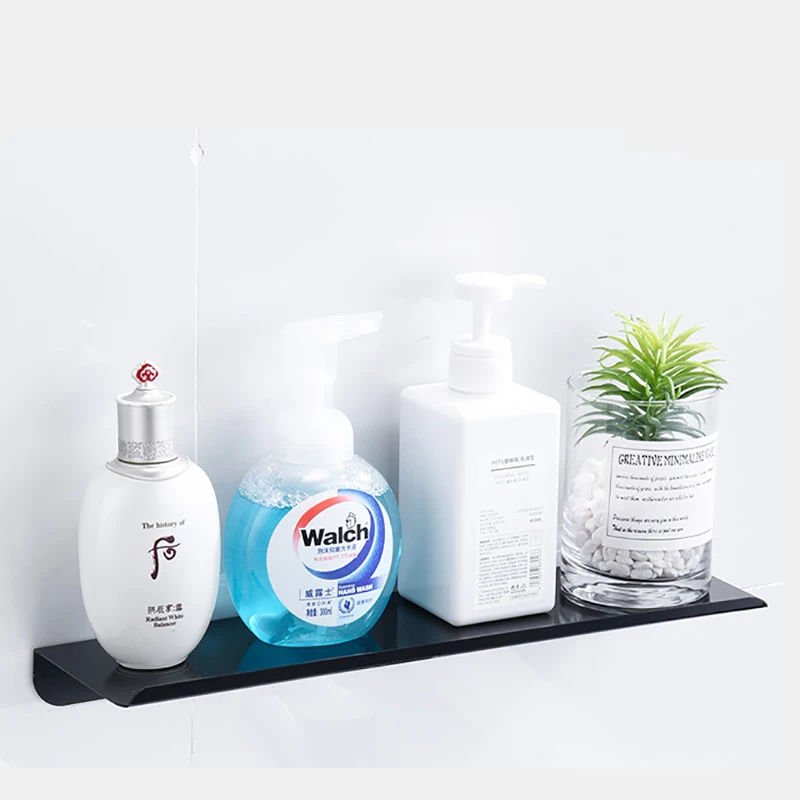 

Bathroom Accessories Black Shelf Space Aluminum Corner Shelves Towel Rack Shampoo Holder Kitchen Storage Rack Wall-mounted