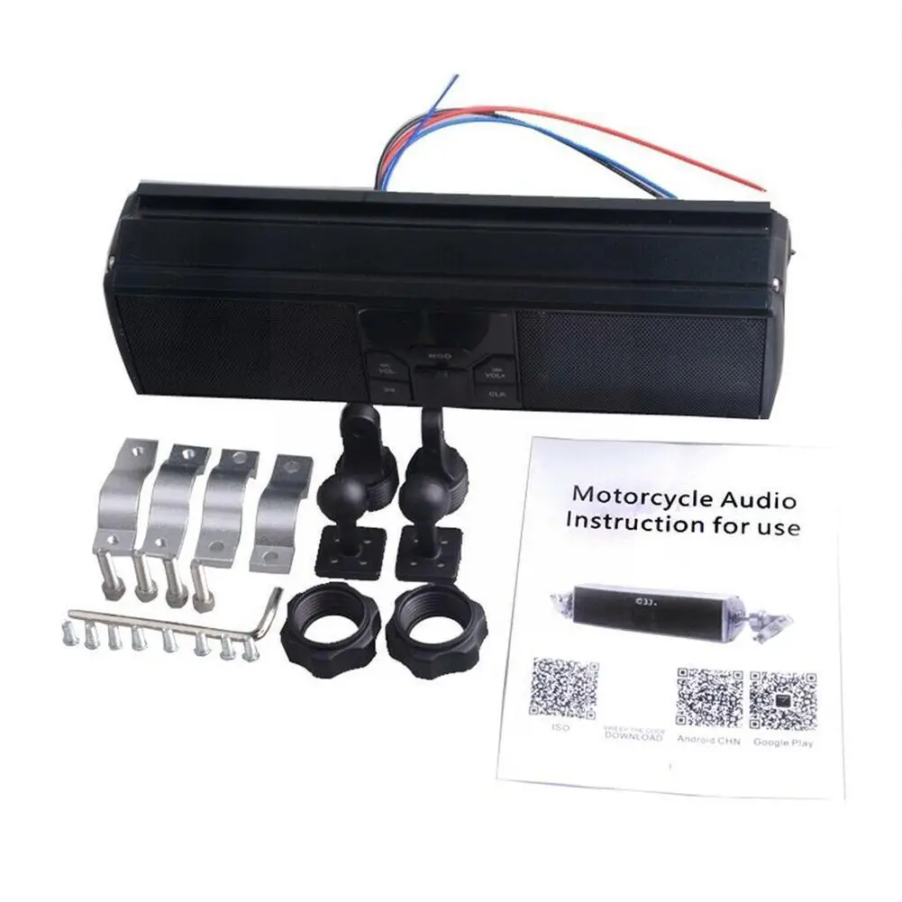 

LED Display Motorcycle Bluetooth Audio System APP Control MP3/TF/USB Radio Anti-theft FM Moto Loudly Accessories Waterproof J9X1