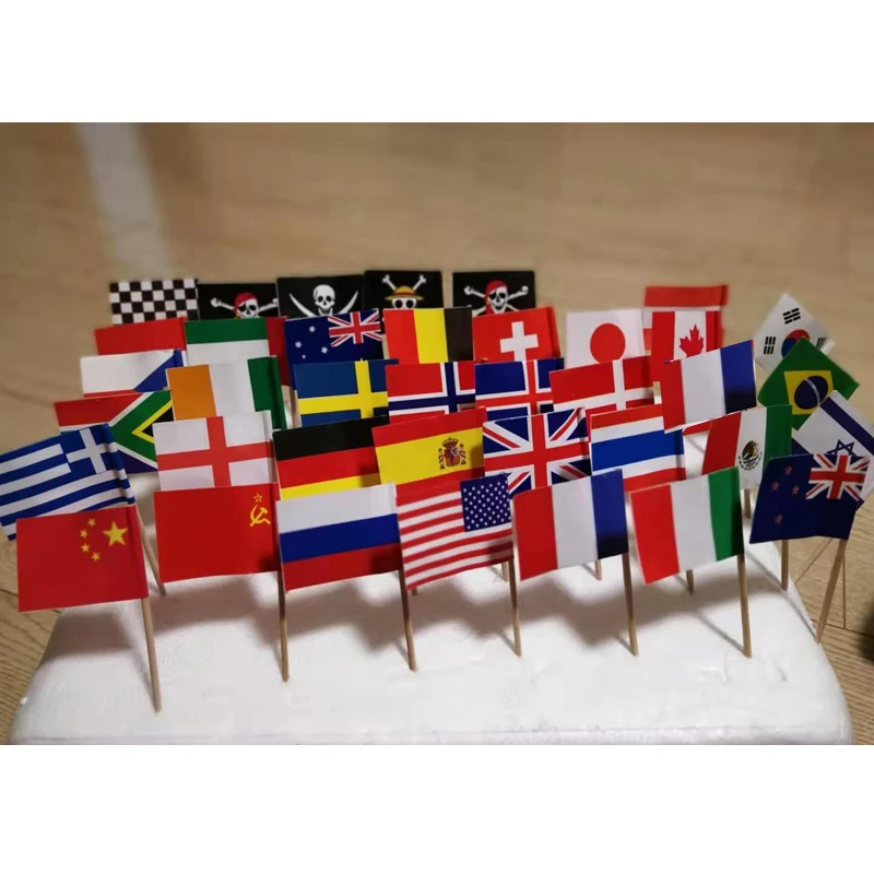 5 шт. мини Национальный флаг Швейцария Греция Швеция Англия Норвегия Дания