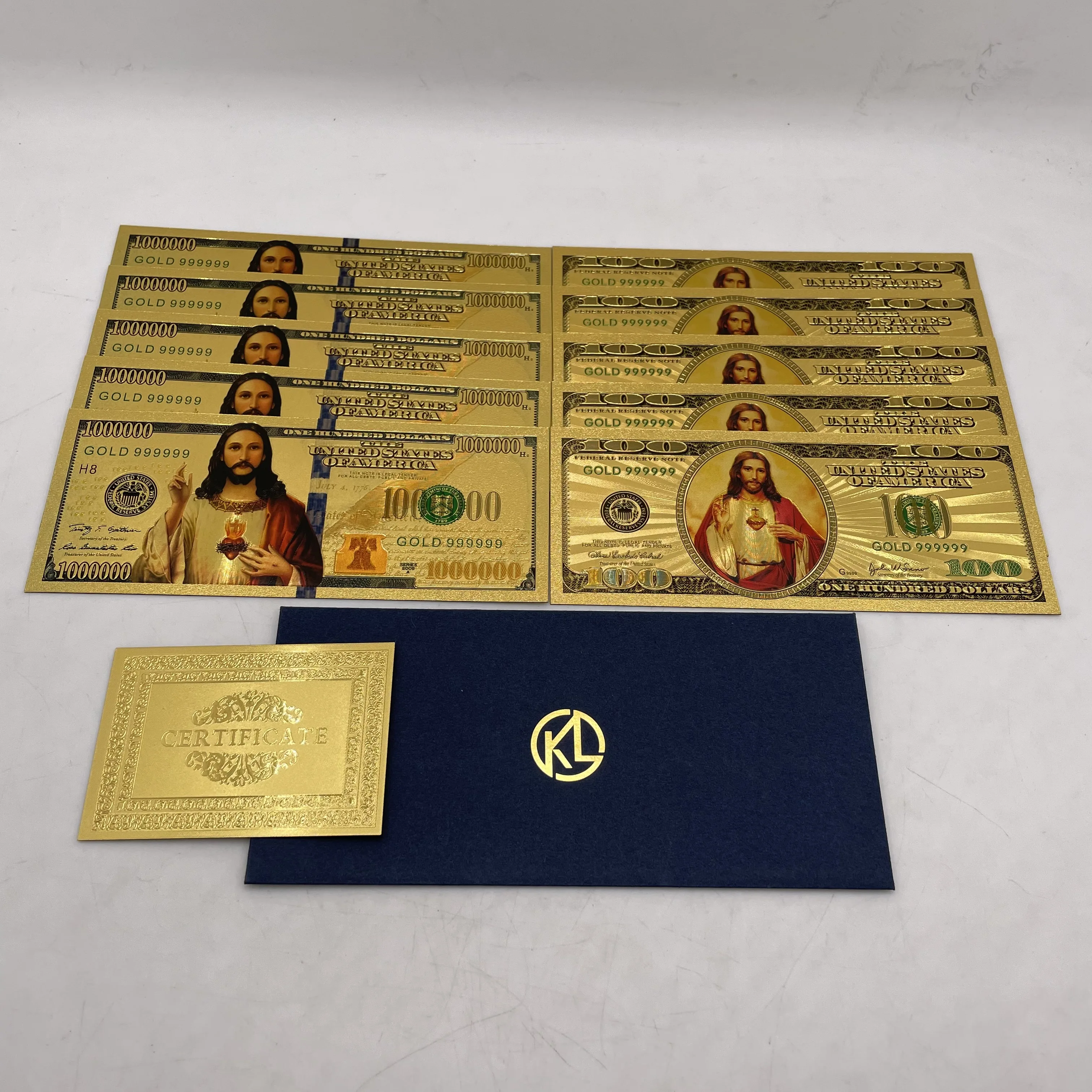 

Новый Бог Иисус Христа Золотая банкнота Золотая спиральная пластиковая открытка коллекционные предметы искусство памятная монета для сув...