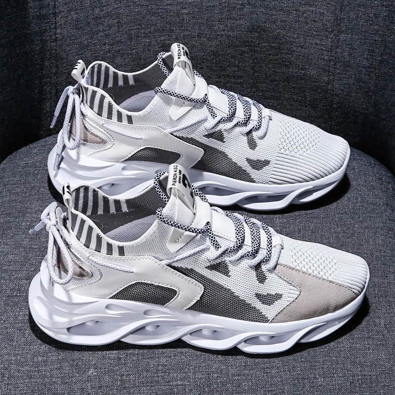 2020 new men's casual shoes blade sneakers shockproof breathable sports heightening Tenis Masculin | Обувь