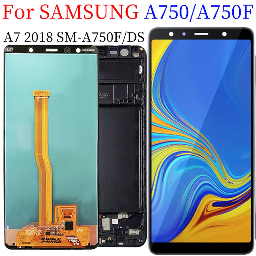 

Оригинальный/Amoled/incell дисплей, сенсорная панель, дигитайзер в сборе для Samsung Galaxy A7 2018 A750 A750F SM-A750F LCD