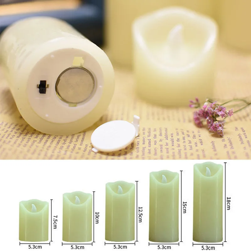 

Flameless LED Candle Paraffin Wax Battery Operated Wax Candle for Party New Year Christmas Decorative Home Wedding Decoration