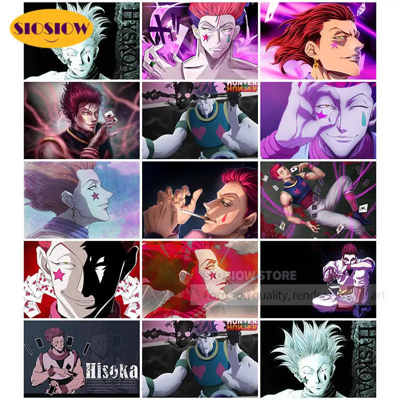 

100% Full Square 3d Diamond Pictures Embroidery Hunter X Hunter Cross Stitch Animation Role Painting Hisoka Handmade Poster Gift