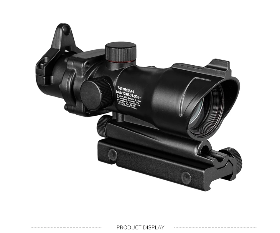 Охотничий Прицел ACOG 1X32 красный зеленый крест прицел тактический оптический прицел для страйкбола пистолет подходит 20 мм рельс