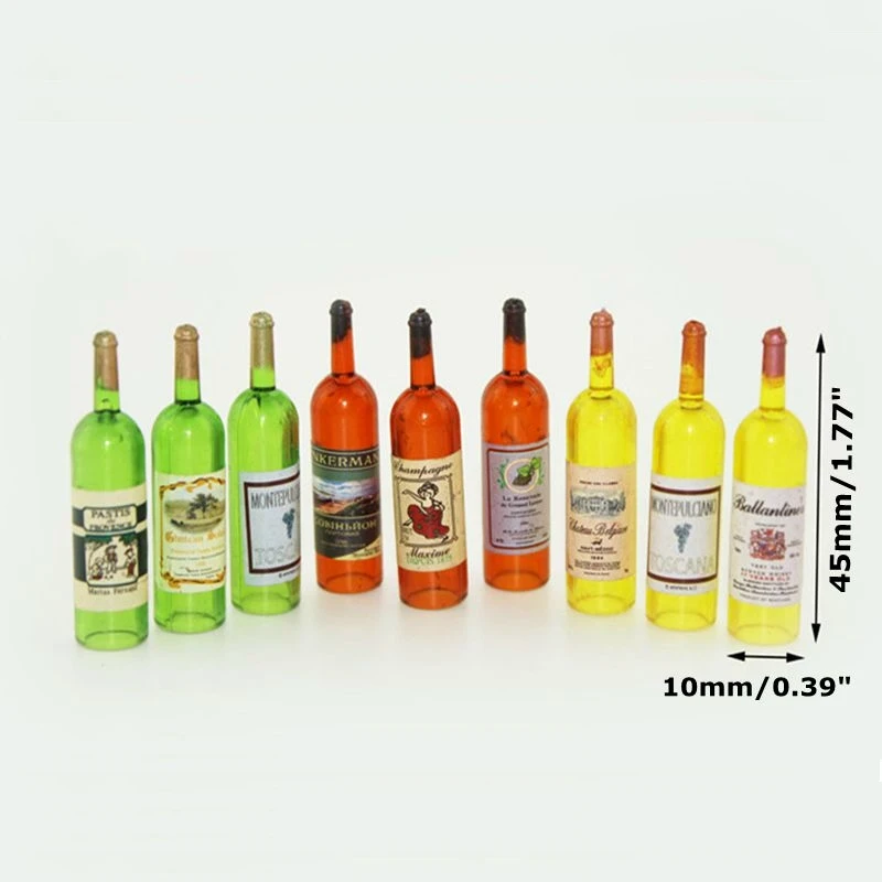 8 шт./компл. пивные бутылки для вина виски кукольный домик миниатюрный аксессуар