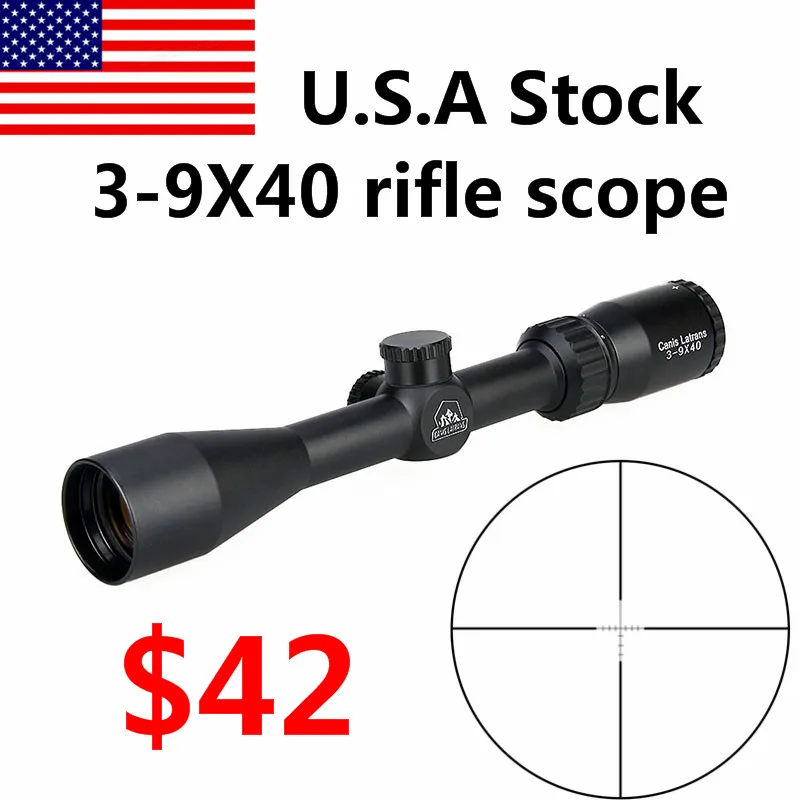 Canis Latrans Тактический 3-9X40 Canislatrans прицел для наружной настоящей охоты HS1-0304