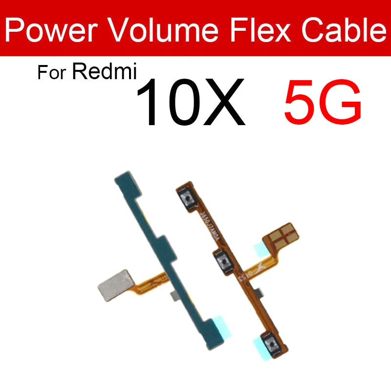 

Volume Power Flex Cable For Xiaomi Redmi 10X 4G 5G Volume Button Power On Off Button Flex Ribbon Cable Repair Replacement Parts