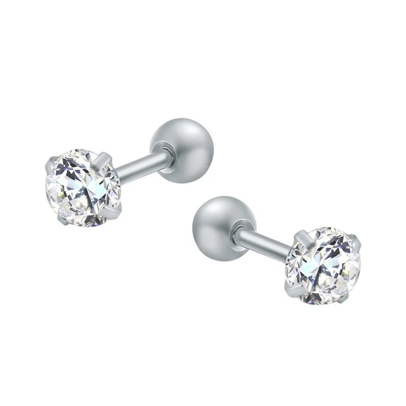 Новое поступление Cz серьги Надеваемые На ушной хрящ круглые хрустальные и