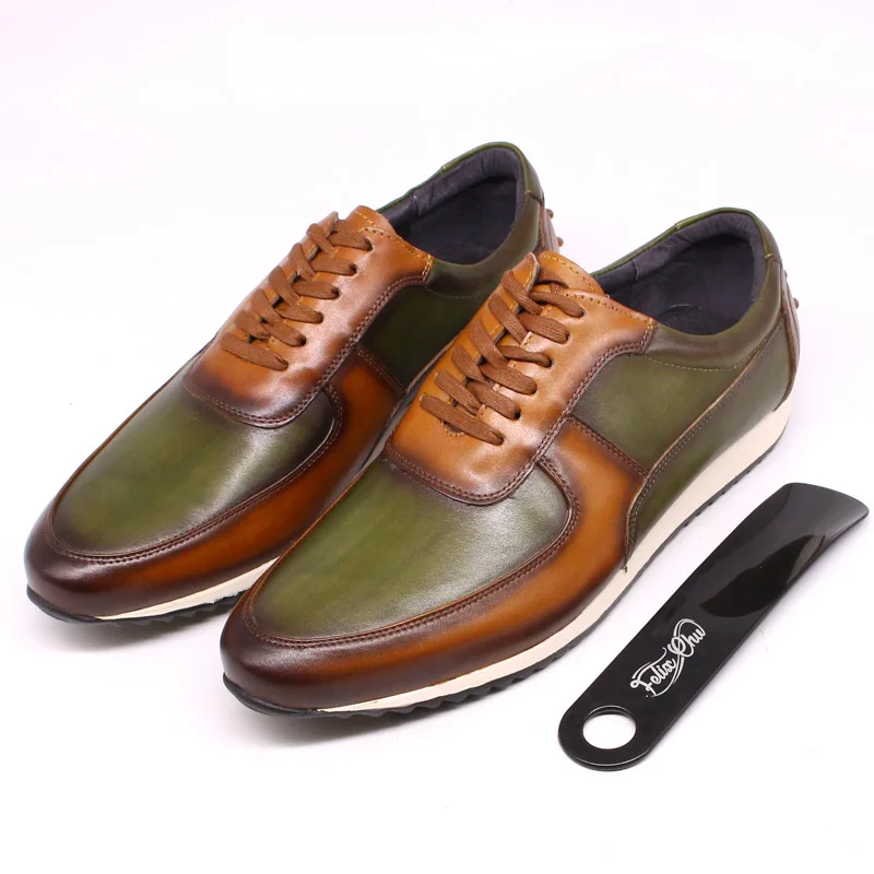 

2022 Fashion Men Genuine Leather Casual Shoes Man Oxford Sneakers Comfortable Breathable Sport Casual Shoes Large Size 7 To 15