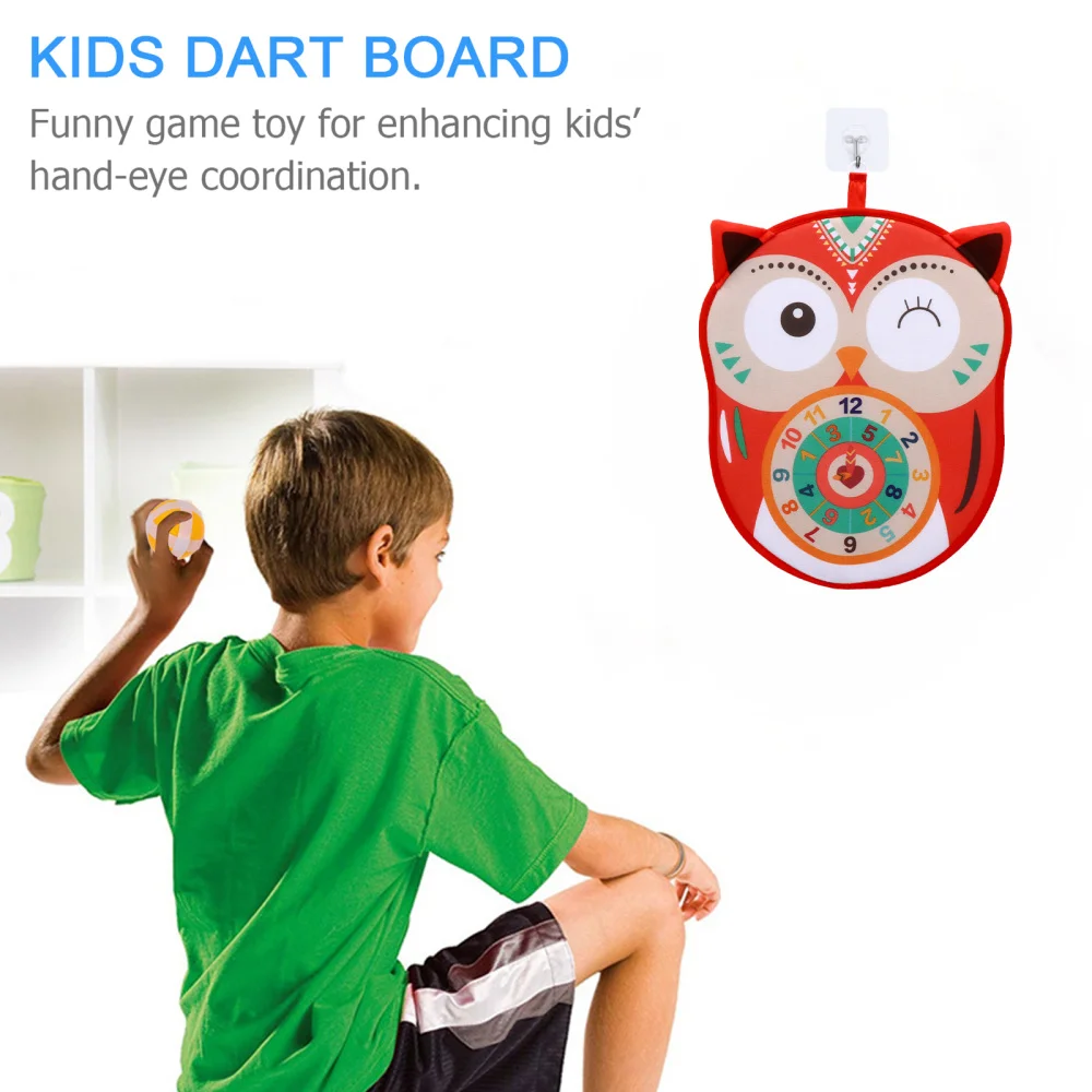 

1 Set Owl Throwing Darts Double-Sided Dart Board with Balls Interactive