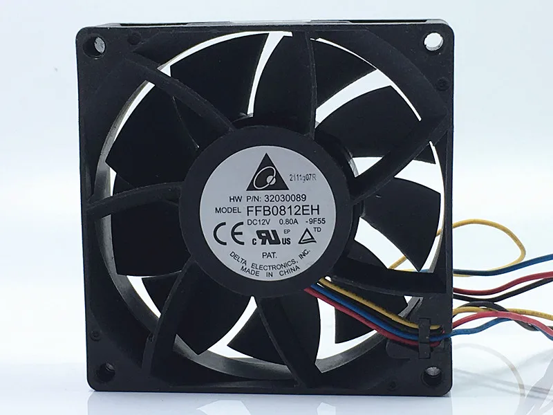 Для delta FFB0812EH 8 см 80 мм 8025 80*80*25 DC 12V 0.80A 4 провода ШИМ Поддержка насильственного