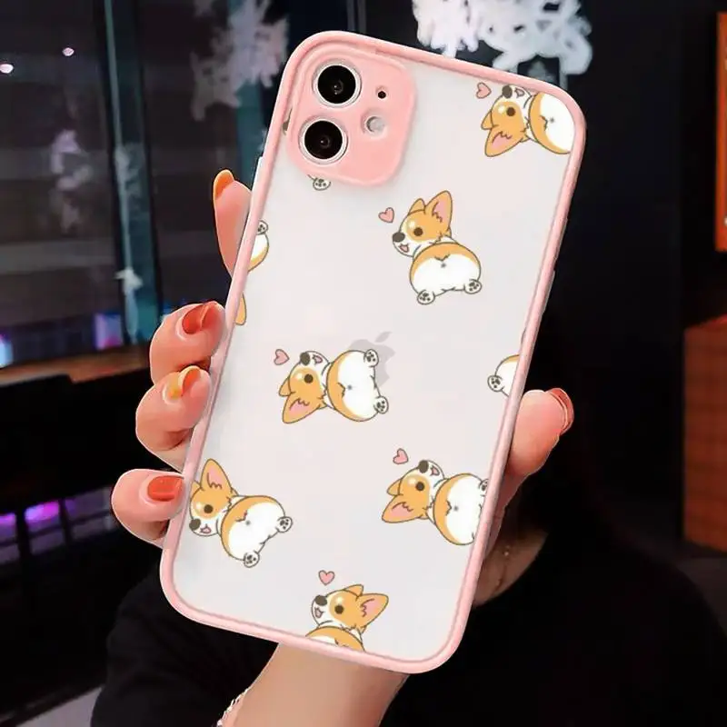 

Corgi 1 Phone Case Matte For iPhone 12 Mini 11 Pro XR XS Max 7 8 Plus X Hard PC Back Cover